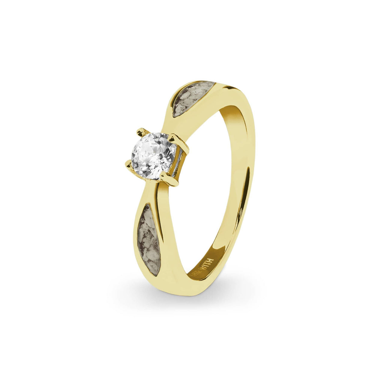 Load image into Gallery viewer, EverWith Ladies Solitaire Memorial Ashes Ring with Fine Crystals