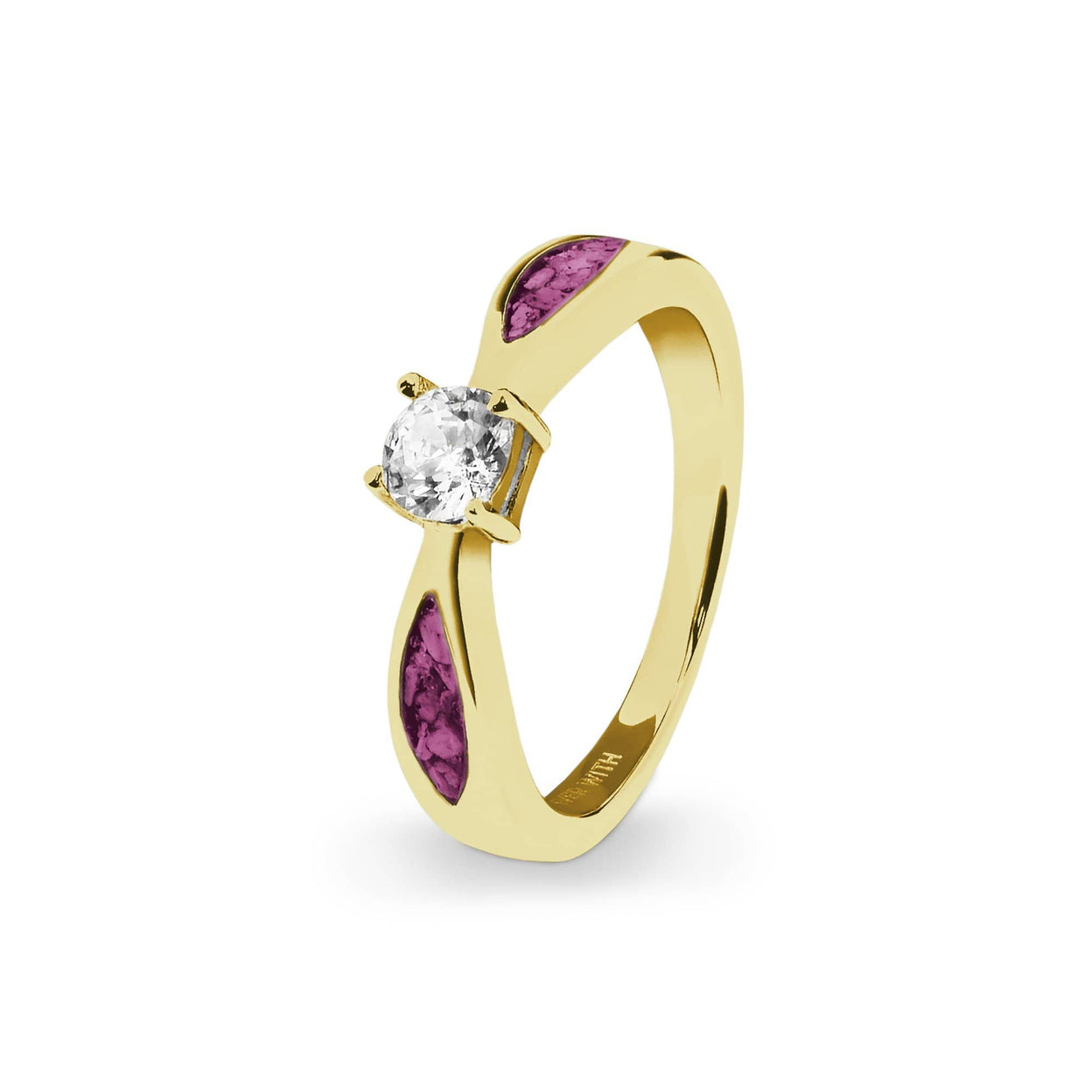 Load image into Gallery viewer, EverWith Ladies Solitaire Memorial Ashes Ring with Fine Crystals