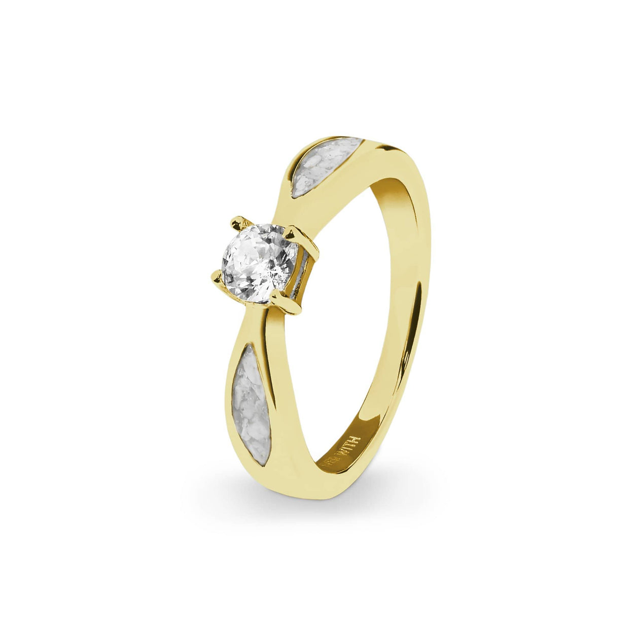 Load image into Gallery viewer, EverWith Ladies Solitaire Memorial Ashes Ring with Fine Crystals