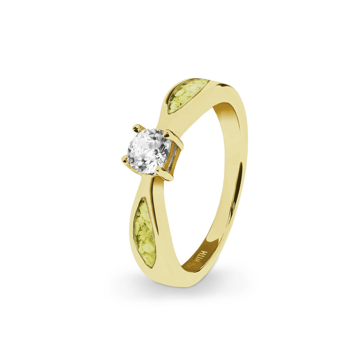 Load image into Gallery viewer, EverWith Ladies Solitaire Memorial Ashes Ring with Fine Crystals