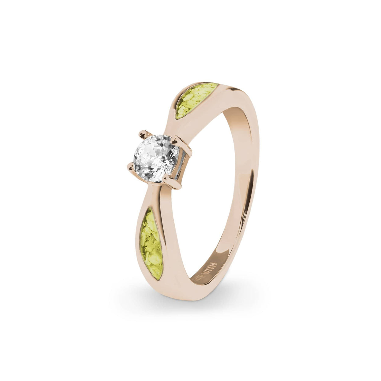 Load image into Gallery viewer, EverWith Ladies Solitaire Memorial Ashes Ring with Fine Crystals