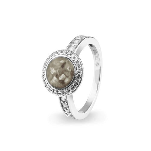 EverWith Ladies Radiance Memorial Ashes Ring with Fine Crystals