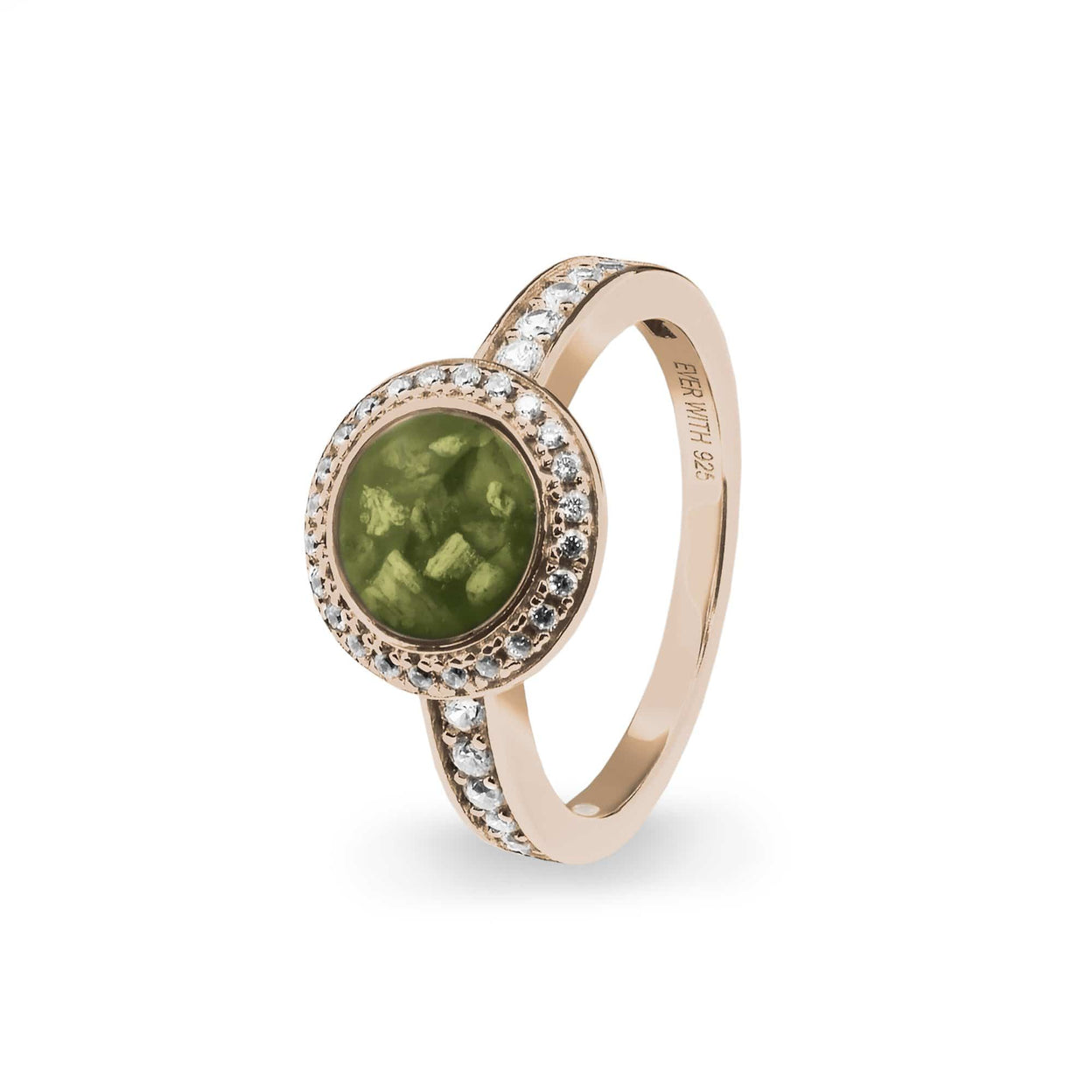 Load image into Gallery viewer, EverWith Ladies Radiance Memorial Ashes Ring with Fine Crystals