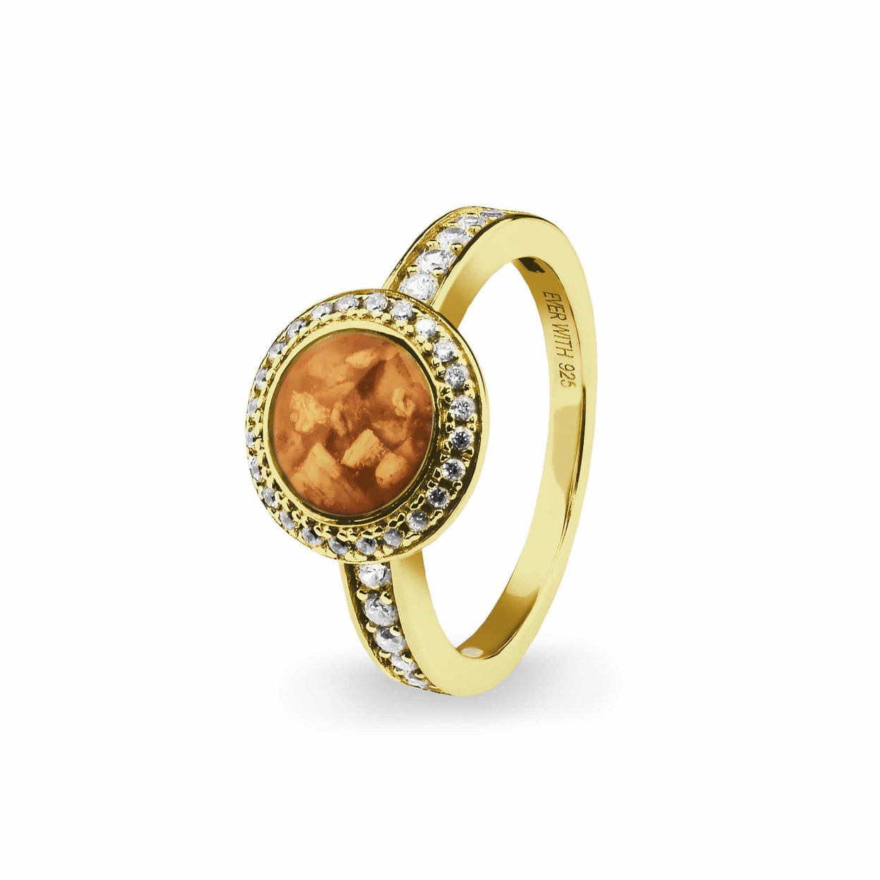 Load image into Gallery viewer, EverWith Ladies Radiance Memorial Ashes Ring with Fine Crystals