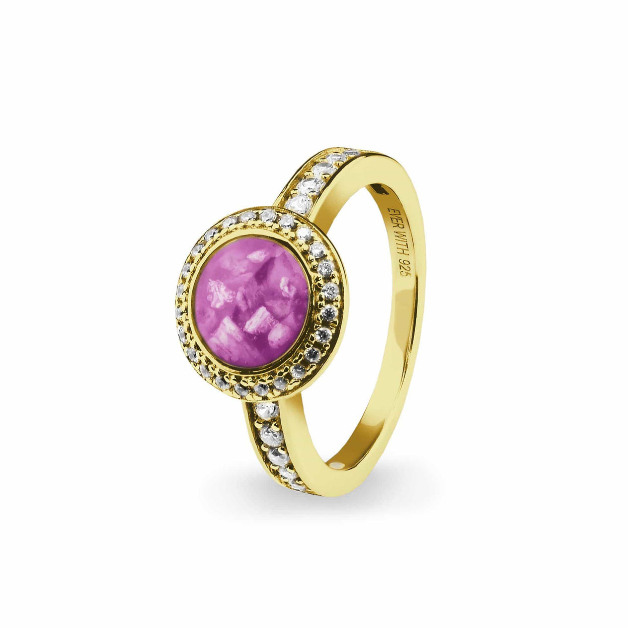 Load image into Gallery viewer, EverWith Ladies Radiance Memorial Ashes Ring with Fine Crystals