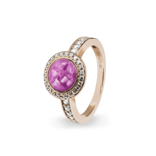 EverWith Ladies Radiance Memorial Ashes Ring with Fine Crystals