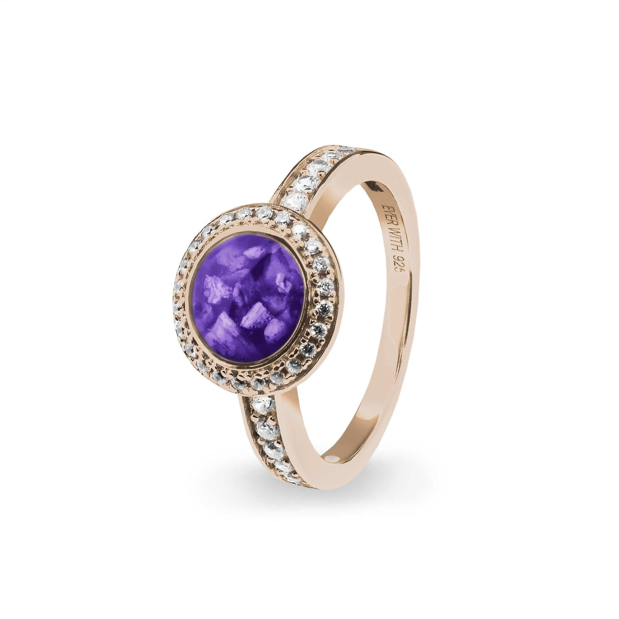 Load image into Gallery viewer, EverWith Ladies Radiance Memorial Ashes Ring with Fine Crystals