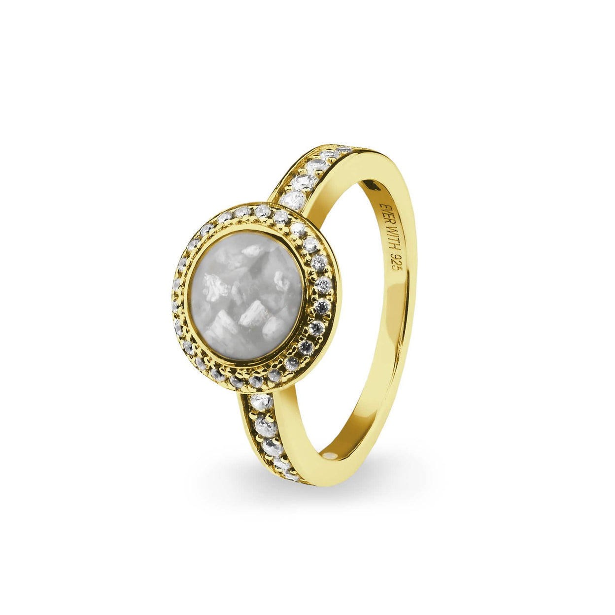 Load image into Gallery viewer, EverWith Ladies Radiance Memorial Ashes Ring with Fine Crystals