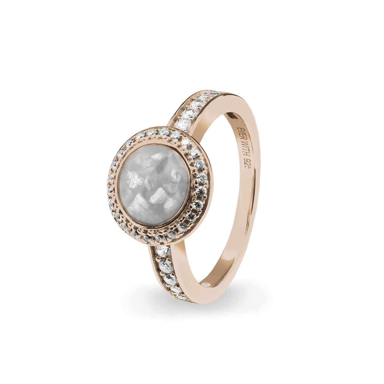 Load image into Gallery viewer, EverWith Ladies Radiance Memorial Ashes Ring with Fine Crystals