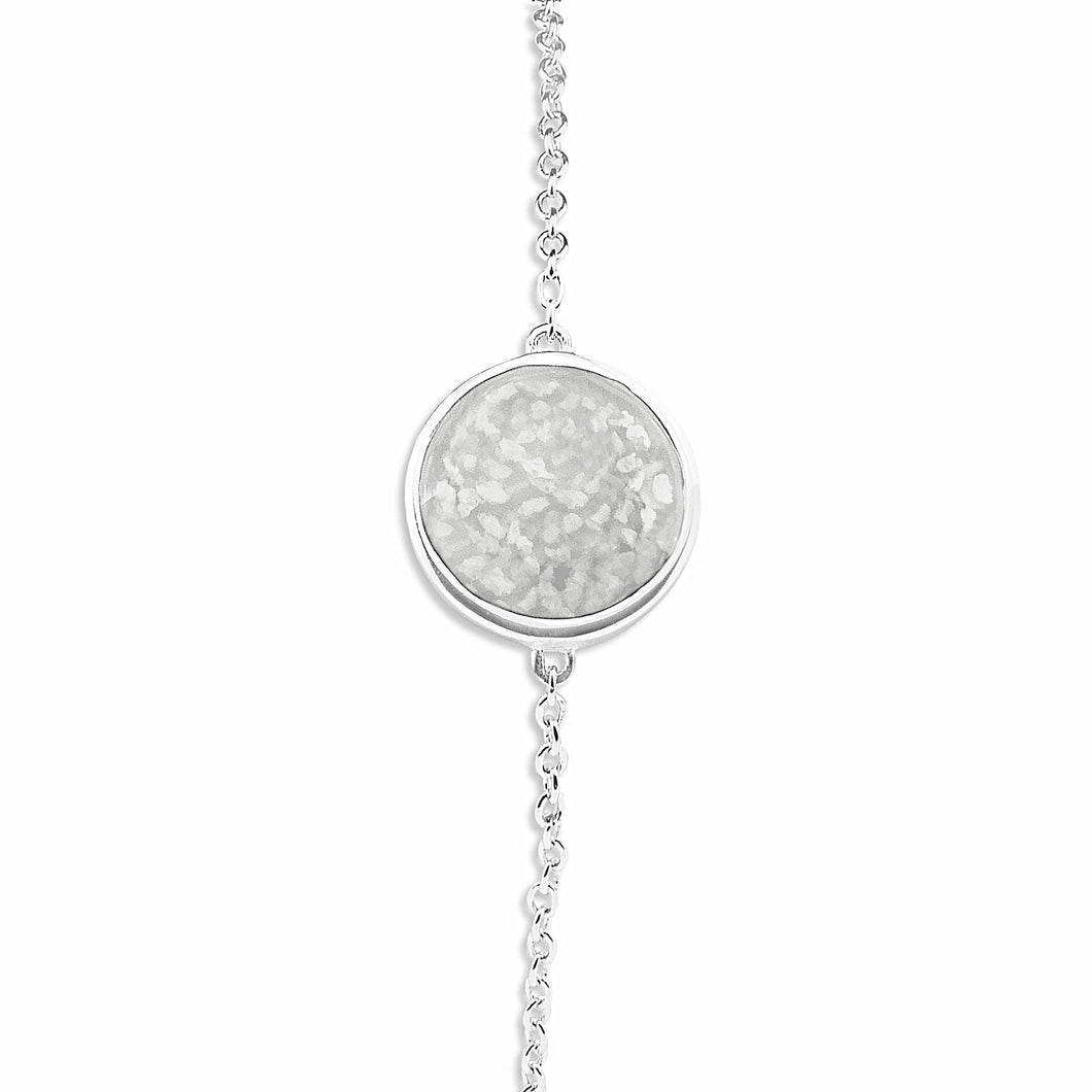 EverWith Ladies Classic Round Memorial Ashes Bracelet