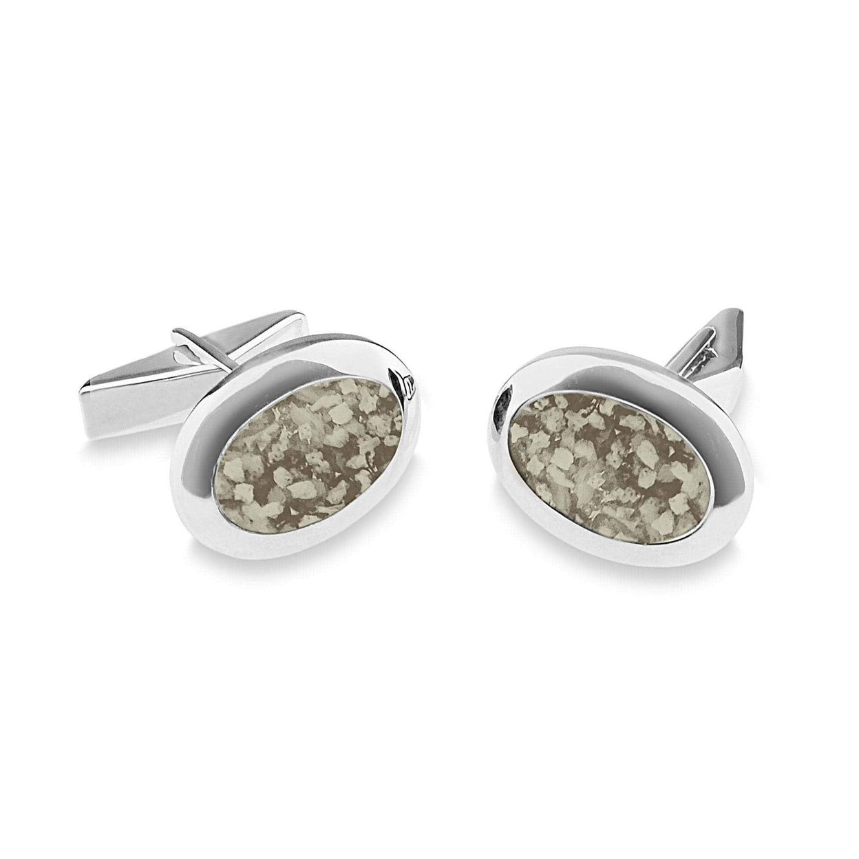 Load image into Gallery viewer, EverWith Gents Oval Memorial Ashes Cufflinks