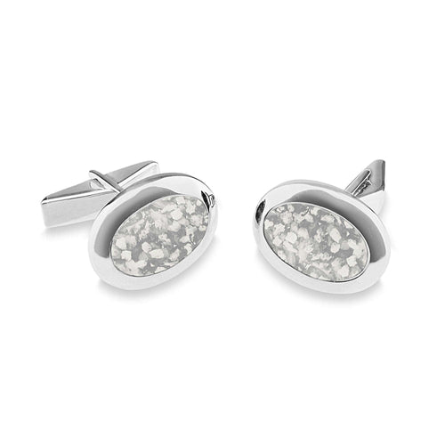 EverWith Gents Oval Memorial Ashes Cufflinks