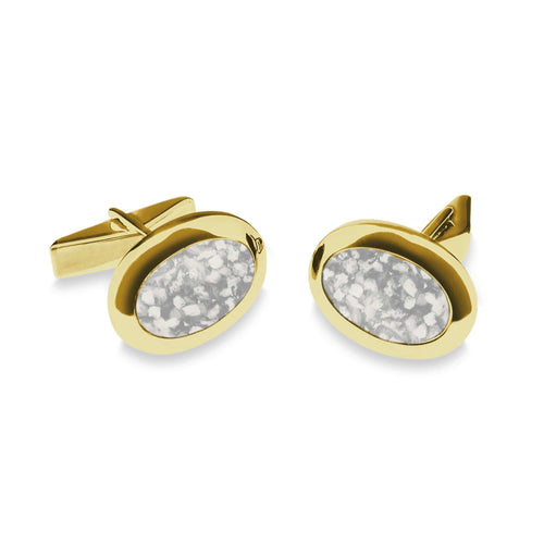 EverWith Gents Oval Memorial Ashes Cufflinks