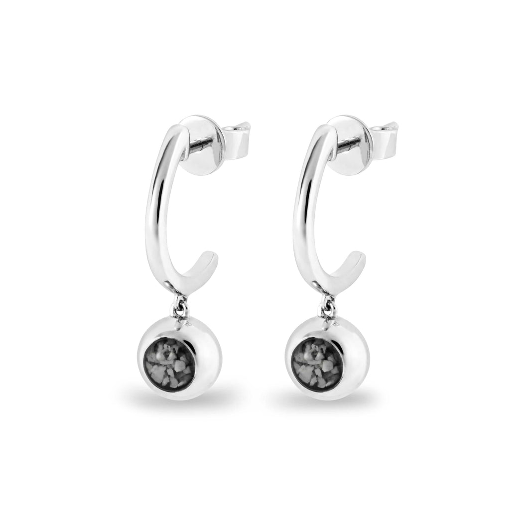 EverWith Ladies Rondure Crescent Memorial Ashes Earrings