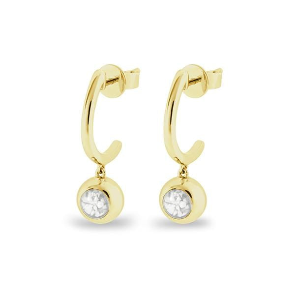 EverWith Ladies Rondure Crescent Memorial Ashes Earrings