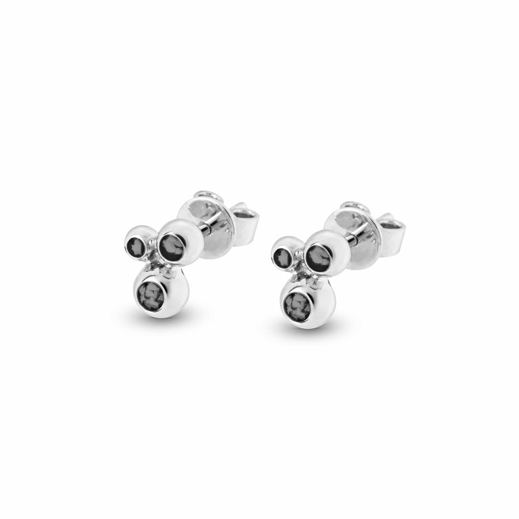 EverWith Ladies Rondure Array Triple Memorial Ashes Earrings