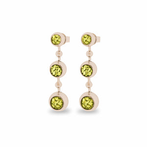 EverWith Ladies Rondure Array Triple Drop Memorial Ashes Earrings