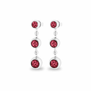 EverWith Ladies Rondure Array Triple Drop Memorial Ashes Earrings