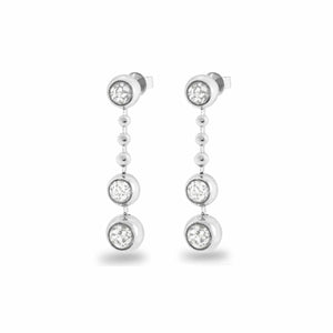 EverWith Ladies Rondure Triple Spaced Drop Memorial Ashes Earrings