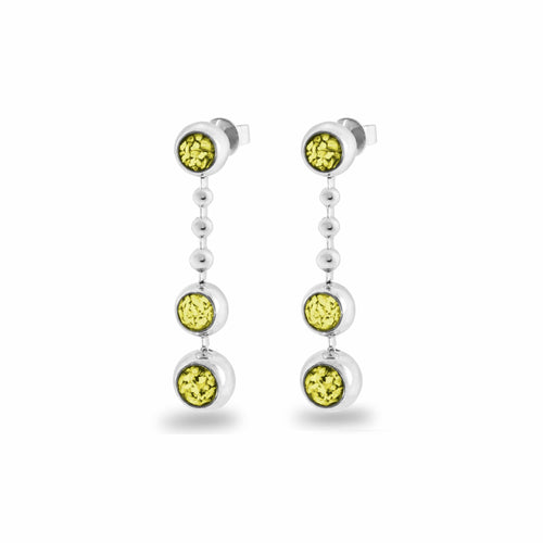 EverWith Ladies Rondure Triple Spaced Drop Memorial Ashes Earrings