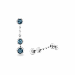 EverWith Ladies Rondure Triple Spaced Drop Memorial Ashes Earrings