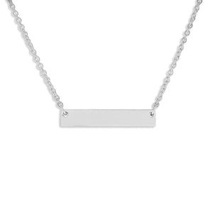 EverWith Engraved Horizontal Bar Standard Engraving Memorial Necklace