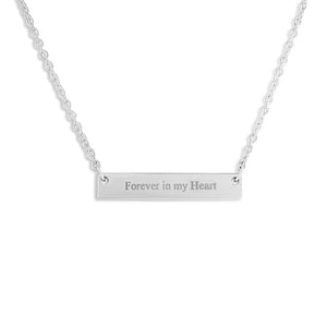 EverWith Engraved Horizontal Bar Standard Engraving Memorial Necklace