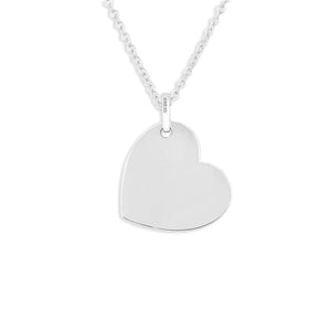 EverWith Engraved Heart Standard Engraving Memorial Pendant with Fine Crystal