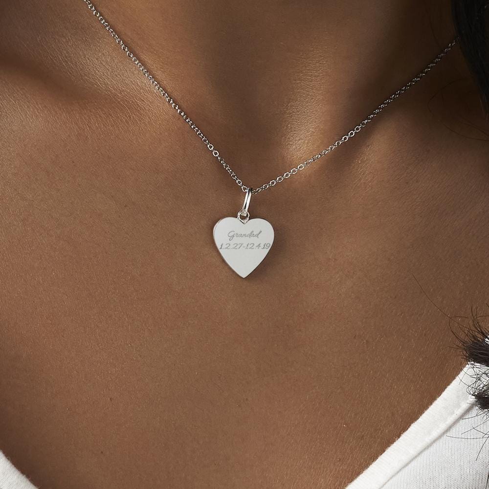 Load image into Gallery viewer, EverWith Engraved Half Heart Standard Engraving Memorial Pendant