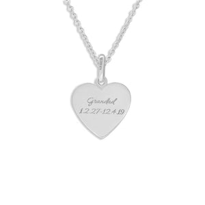 EverWith Engraved Half Heart Standard Engraving Memorial Pendant