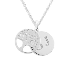 EverWith Engraved Tree of Life Discreet Messaging Memorial Standard Engraving Pendant