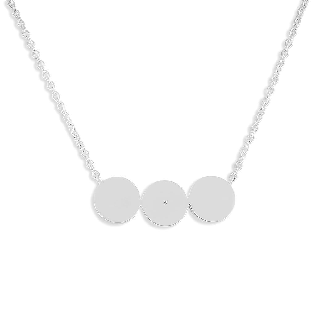 Load image into Gallery viewer, EverWith Engraved Three Circles Handprint or Footprint Memorial Necklace with Fine Crystal