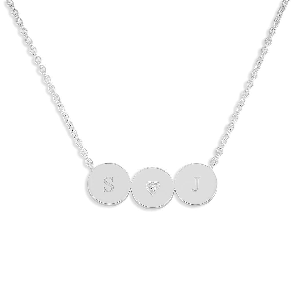 Load image into Gallery viewer, EverWith Engraved Three Circles Standard Engraving Memorial Necklace with Fine Crystal