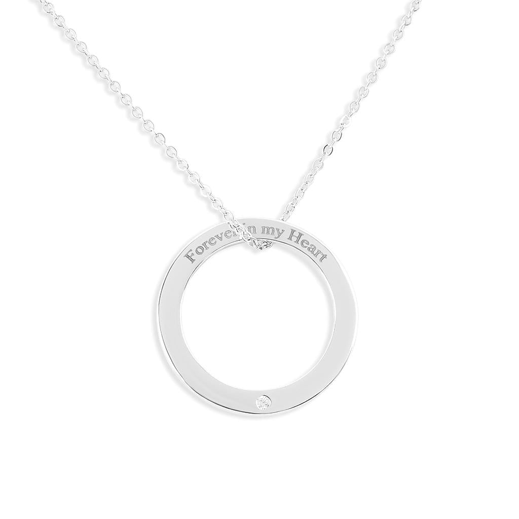 Load image into Gallery viewer, EverWith Engraved Ring Standard Engraving Pendant with Fine Crystal