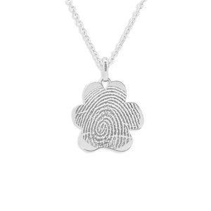 EverWith Engraved Paw Print Memorial Fingerprint Pendant with Fine Crystals