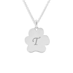 EverWith Engraved Paw Print Memorial Standard Engraving Pendant with Fine Crystals