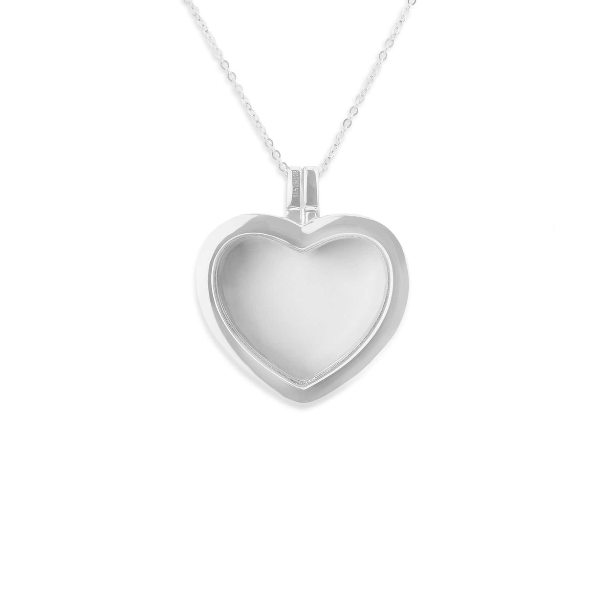 Load image into Gallery viewer, EverWith Small Heart Glass Locket Sterling Silver Memorial Ashes Locket With Fine Crystals