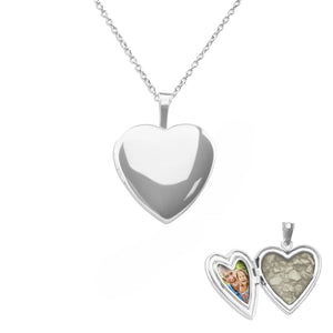 EverWith Small Heart Shaped Sterling Silver Memorial Ashes Locket