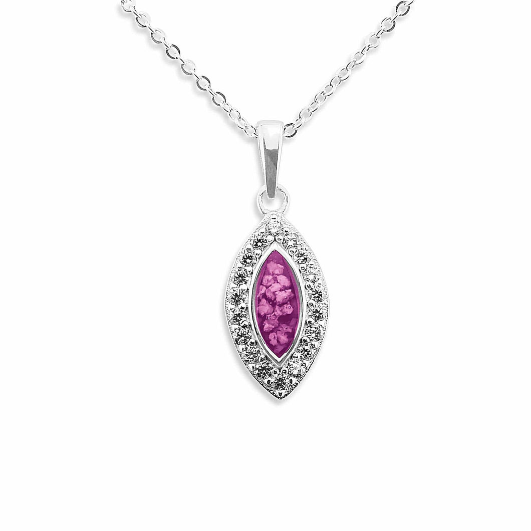 EverWith Ladies Marquise Memorial Ashes Pendant with Fine Crystals