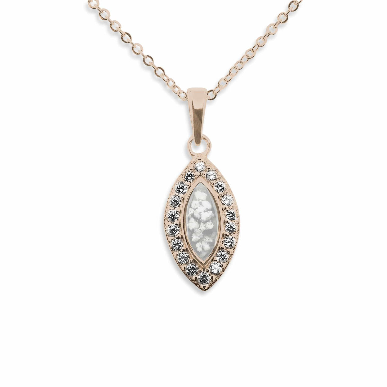 Load image into Gallery viewer, EverWith Ladies Marquise Memorial Ashes Pendant with Fine Crystals