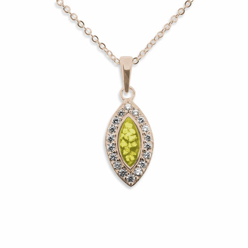 EverWith Ladies Marquise Memorial Ashes Pendant with Fine Crystals