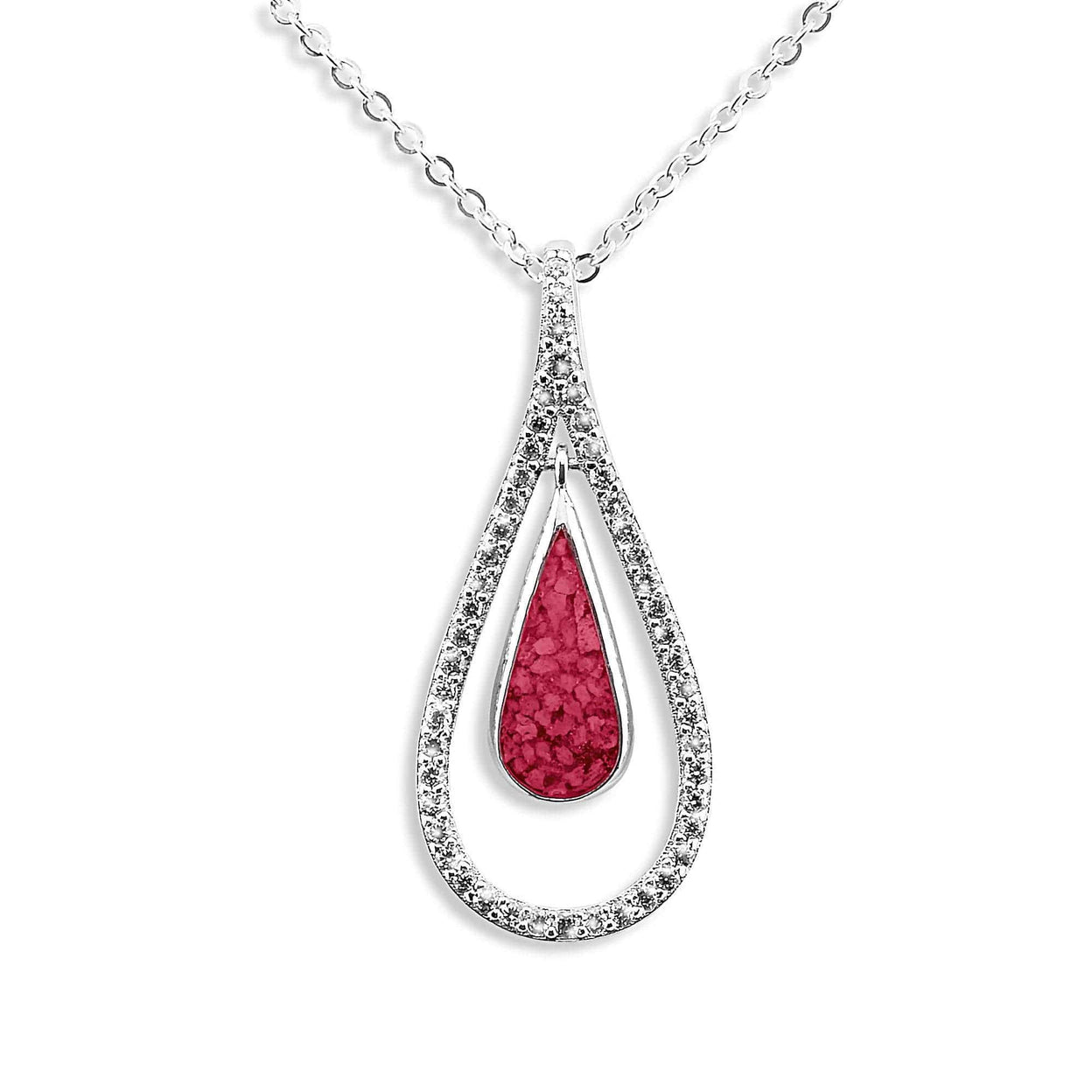 Load image into Gallery viewer, EverWith Ladies Teardrop Memorial Ashes Pendant