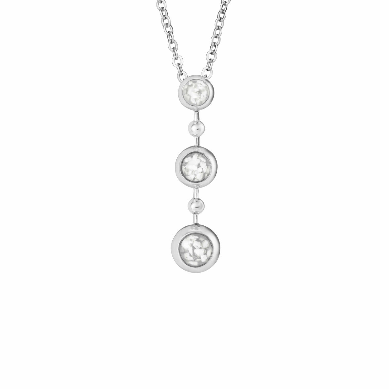 Load image into Gallery viewer, EverWith Ladies Rondure Triple Drop Memorial Ashes Necklace