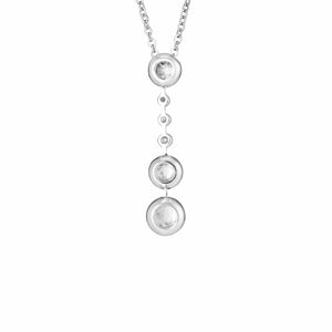 EverWith Ladies Rondure Triple Ball Drop Memorial Ashes Necklace