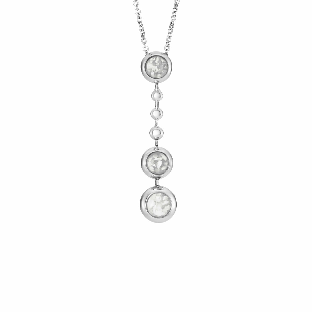 Load image into Gallery viewer, EverWith Ladies Rondure Triple Ball Drop Memorial Ashes Necklace