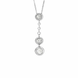 EverWith Ladies Rondure Triple Ball Drop Memorial Ashes Necklace