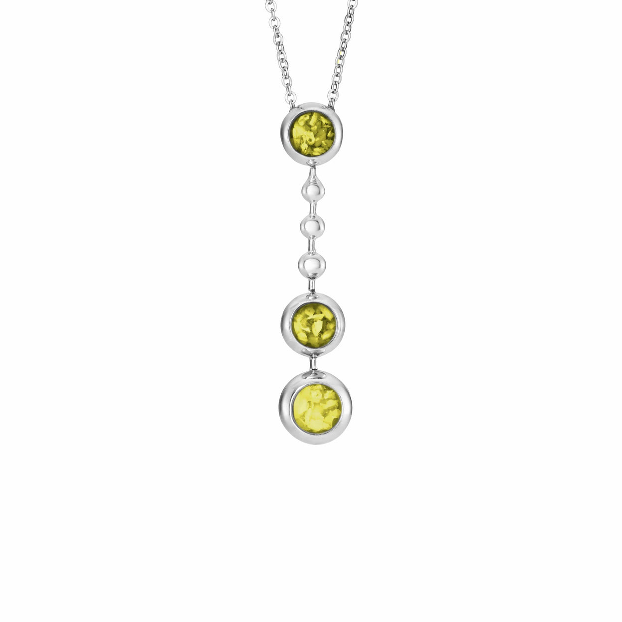 Load image into Gallery viewer, EverWith Ladies Rondure Triple Ball Drop Memorial Ashes Necklace