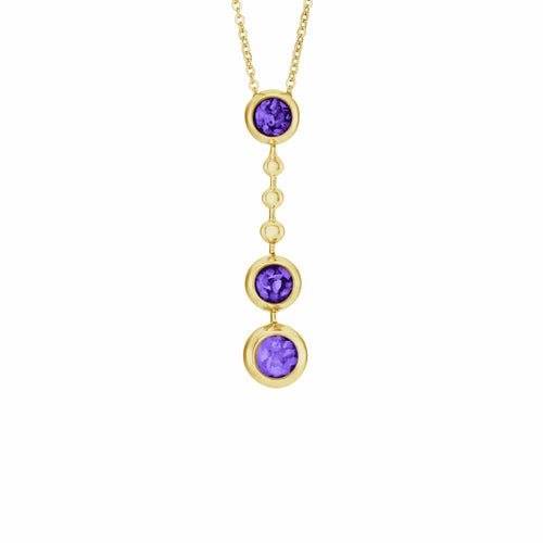 EverWith Ladies Rondure Triple Ball Drop Memorial Ashes Necklace