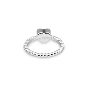 EverWith Ladies Heart Bubble Band Memorial Ashes Ring