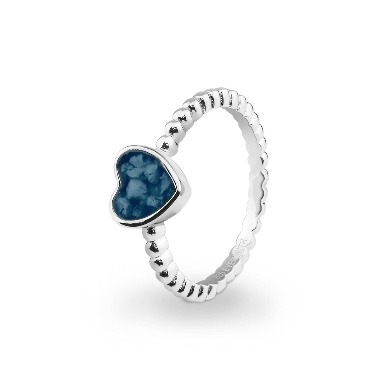 Load image into Gallery viewer, EverWith Ladies Heart Bubble Band Memorial Ashes Ring